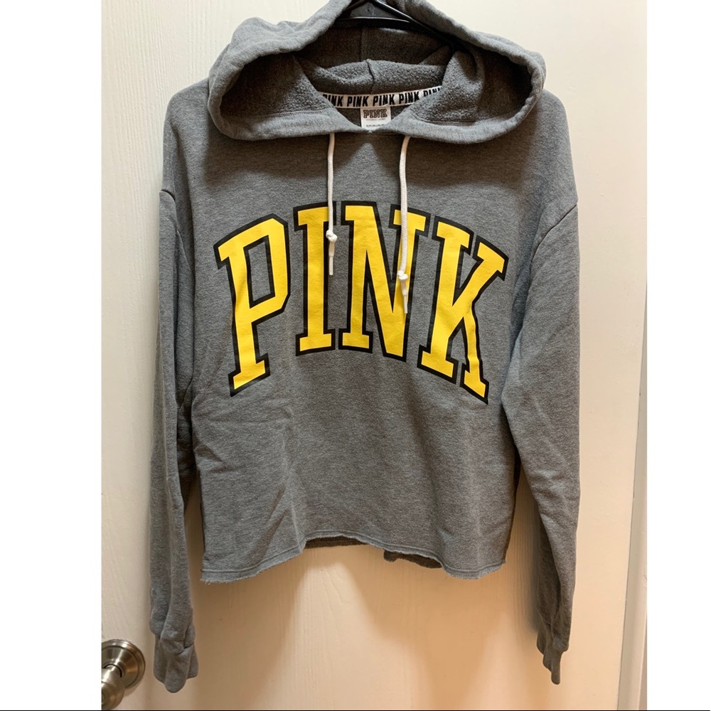 VS PINK crop hooded pullover